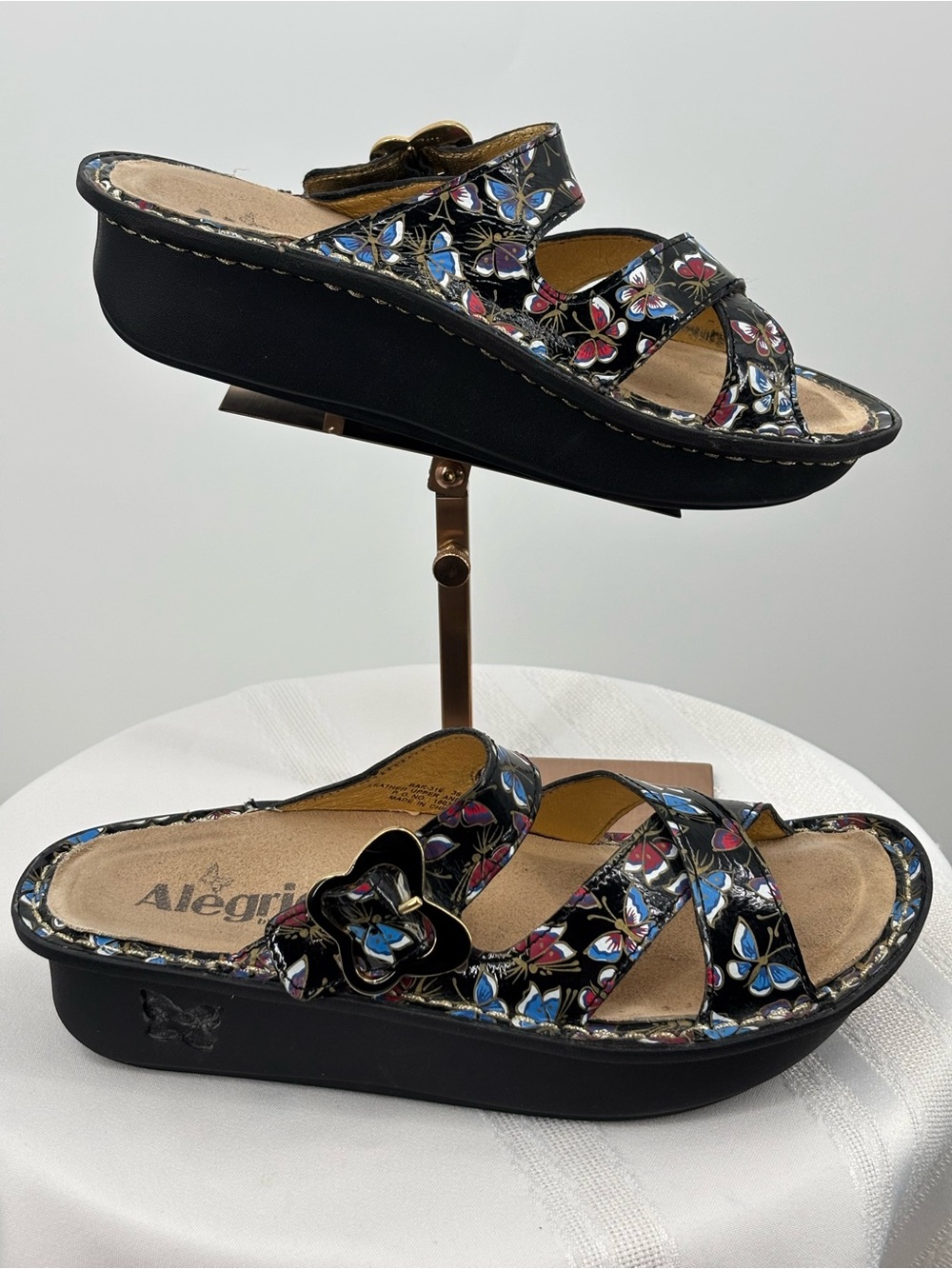 Algeria Leather Upper by PG Lite Butterfly Sandal, Size 35